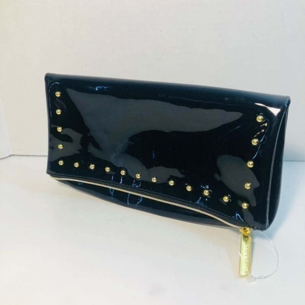 Estee Lauder Make-up Bag/ Clutch With Gold Studs Very Nice!